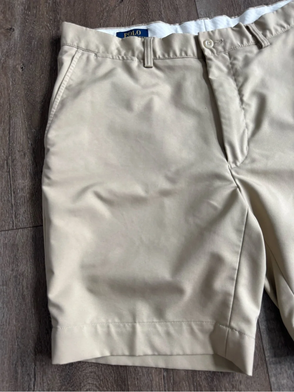 Polo by Ralph Lauren Khaki Flat-Front Men's Shorts Size 35